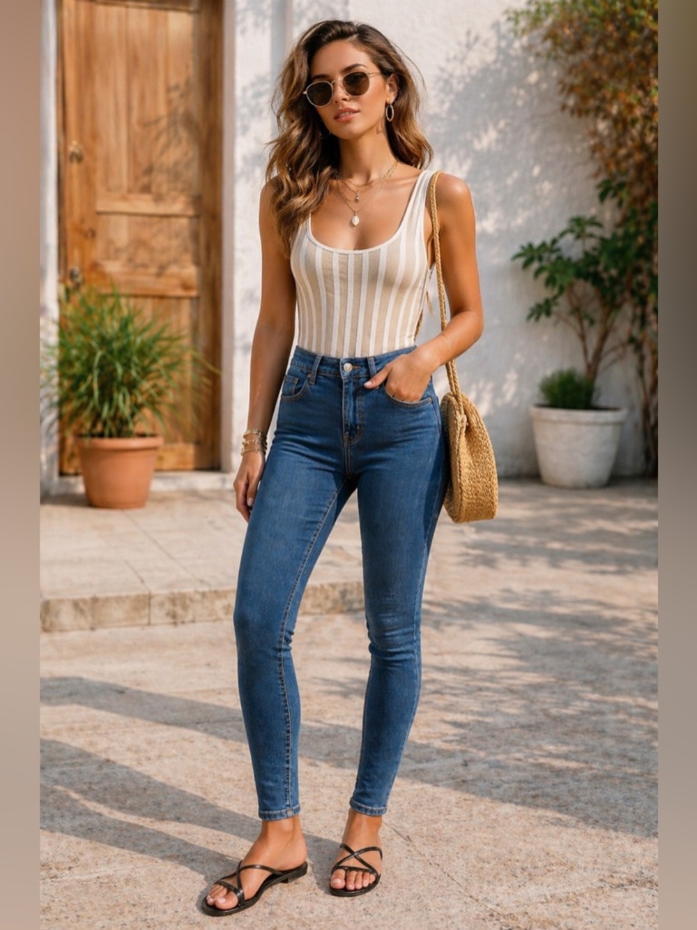 Madewell High Rise Skinny Jeans Size 27 Blue Stretch Denim Ankle